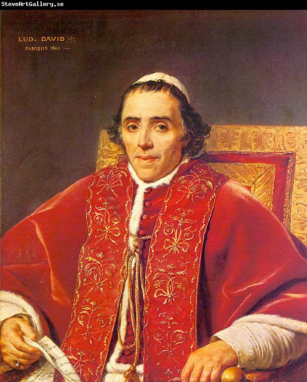 Jacques-Louis  David Portrait of Pope Pius VII_2